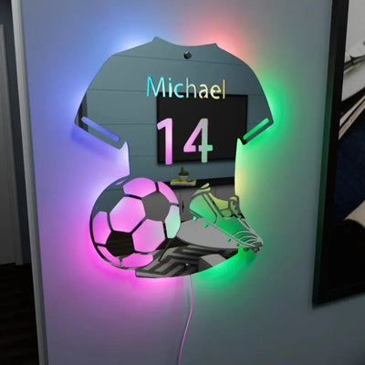 Mirror jersey light cycling through 12 RGB colors