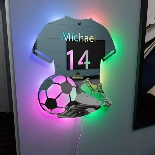 Mirror jersey light cycling through 12 RGB colors