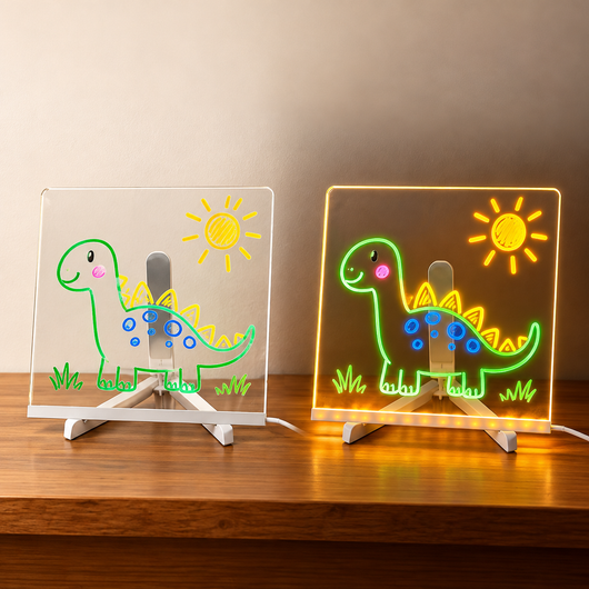 Avelo Glow Board – lights off vs lights on