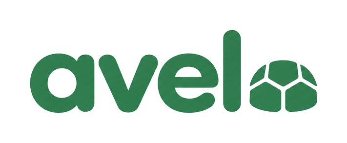 Avelo logo – green wordmark with turtle shell